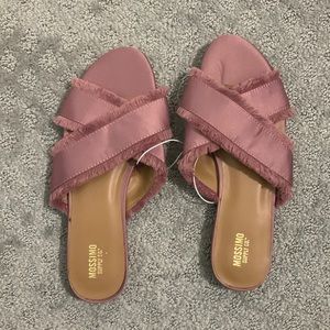 New - Mossimo Sandals "Lola" Cross Band Slide Blush Pink Sandals 7